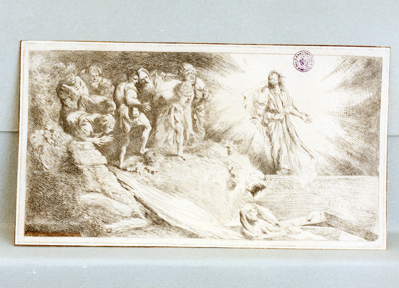 resurrezione di lazzaro (stampa) di Van Rijn Rembrandt Harmenszoon (sec. XVII)