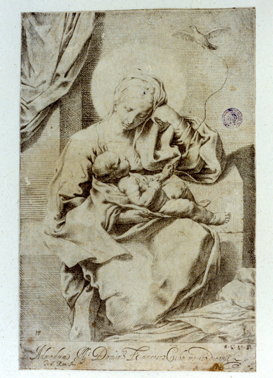 Madonna con Bambino (stampa) di Reni Guido (sec. XVII)