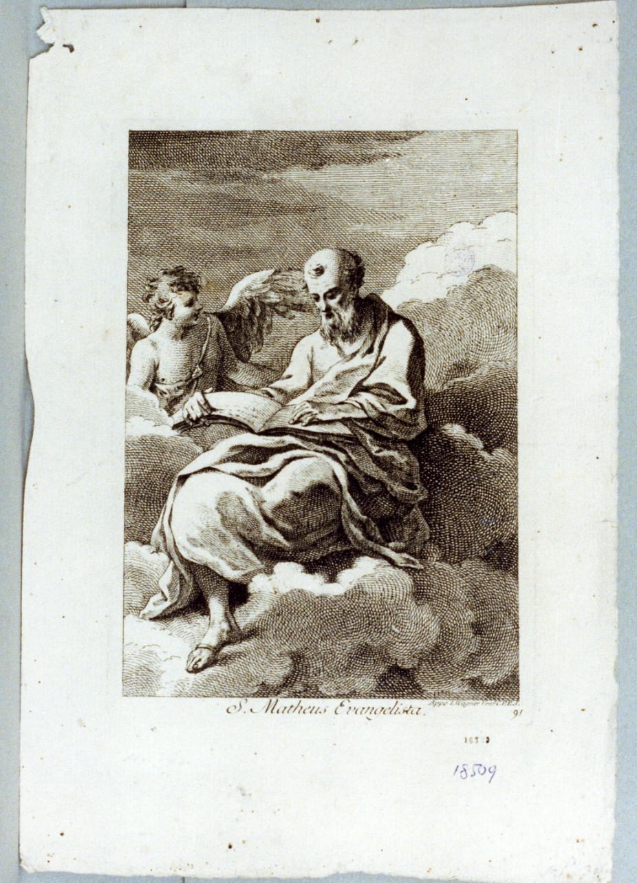 San Matteo Evangelista (stampa) - ambito italiano (seconda metà sec. XVIII)