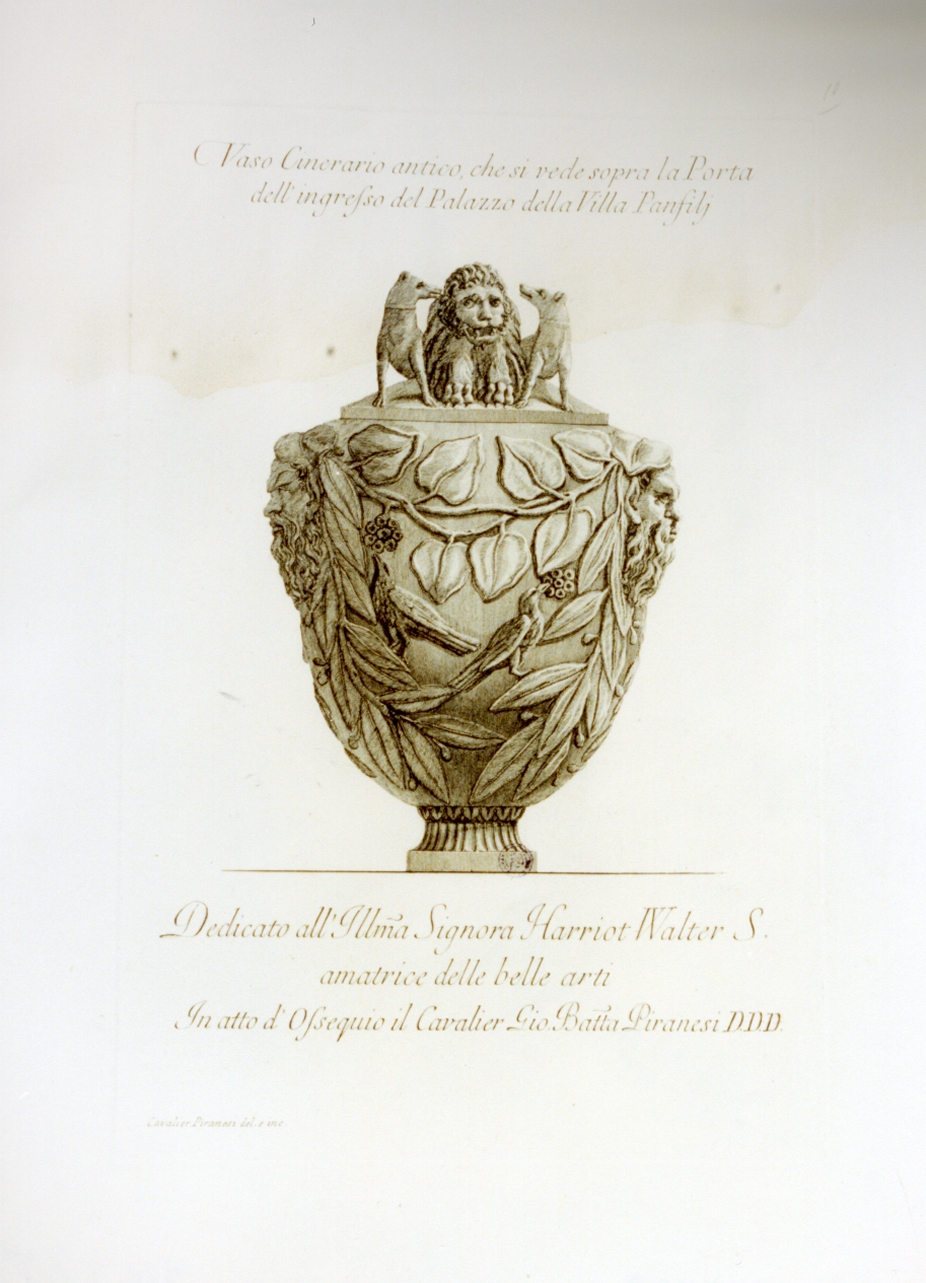 vaso (stampa) di Piranesi Giovanni Battista (sec. XVIII)