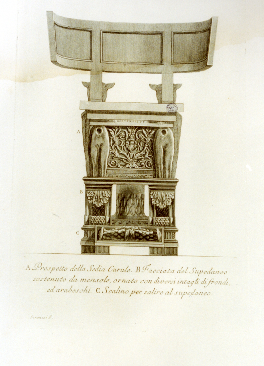 sedia (stampa) di Piranesi Giovanni Battista (sec. XVIII)
