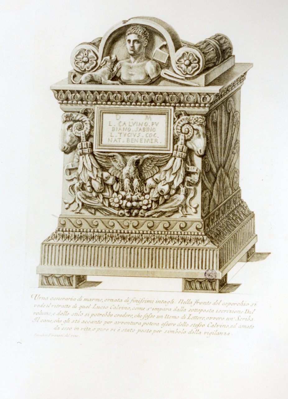 urna cineraria (stampa) di Piranesi Giovanni Battista (sec. XVIII)
