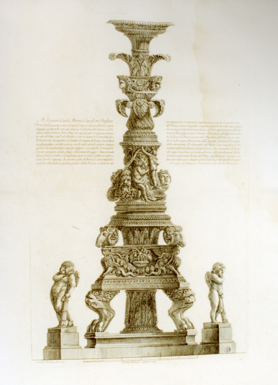 candelabro antico (stampa) di Piranesi Giovanni Battista (sec. XVIII)