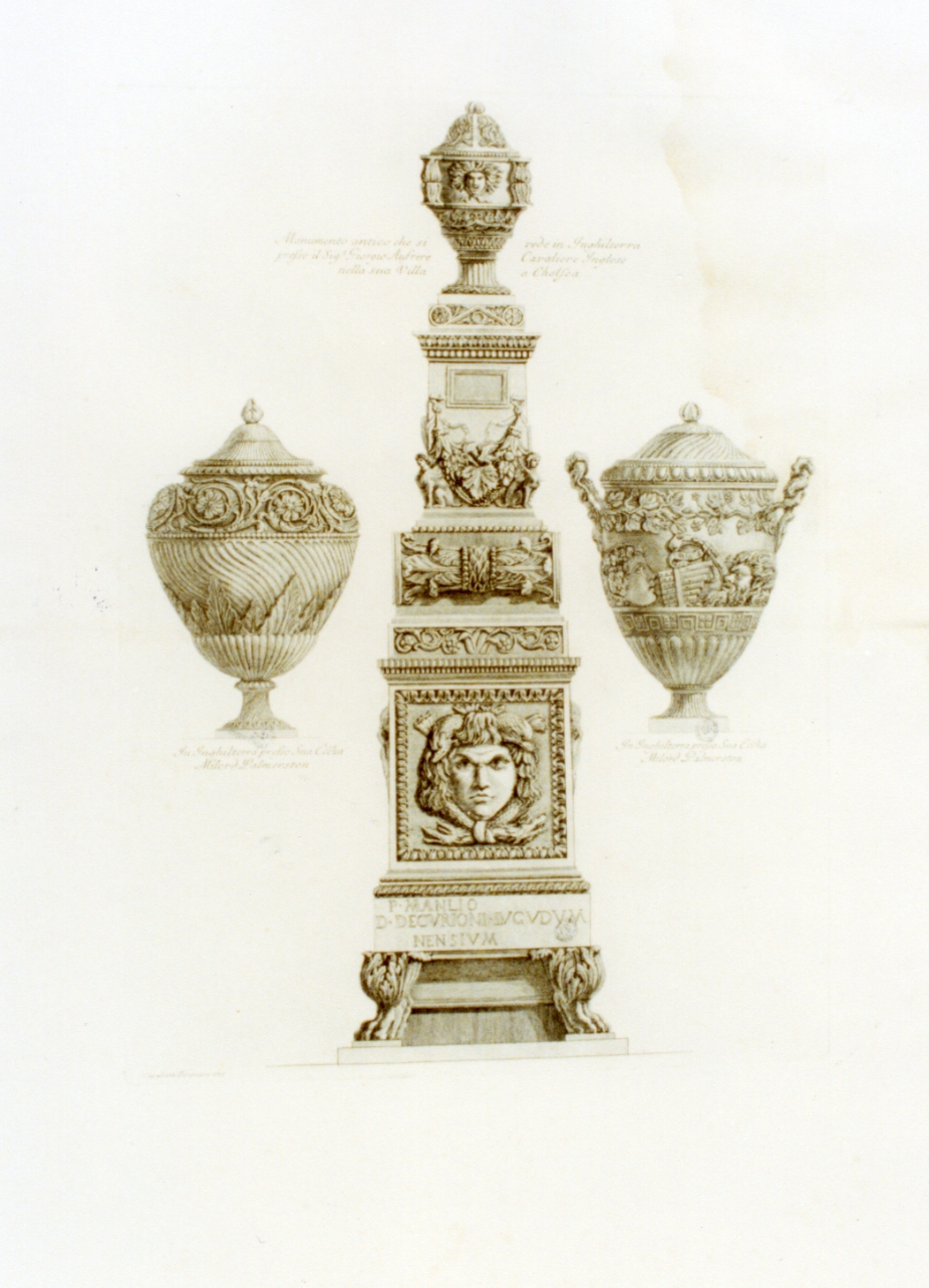 urne cinerarie (stampa) di Piranesi Giovanni Battista (sec. XVIII)