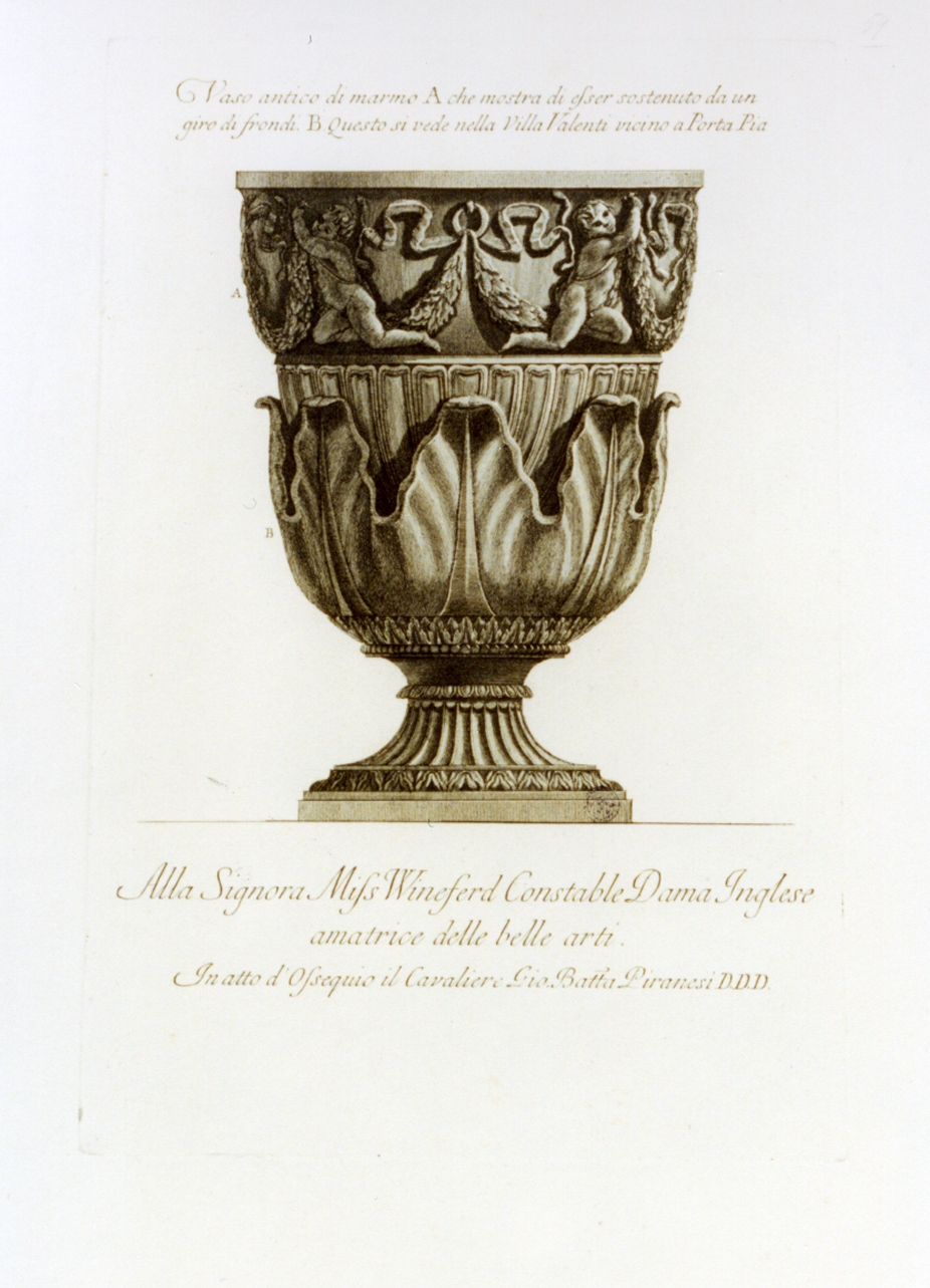 vaso (stampa) di Piranesi Giovanni Battista (sec. XVIII)