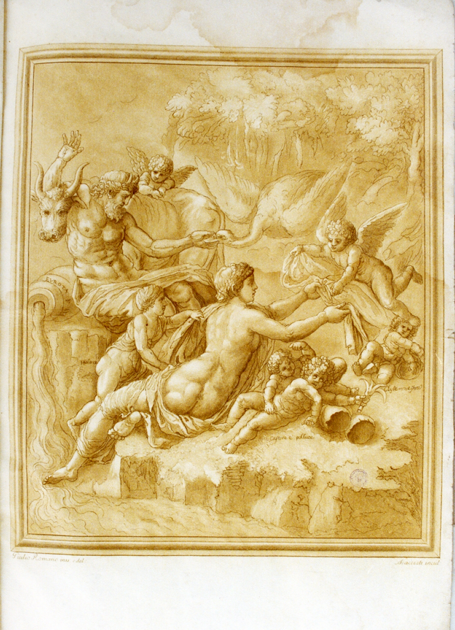 Giove (stampa a colori) di Scacciati Andrea (sec. XVIII)