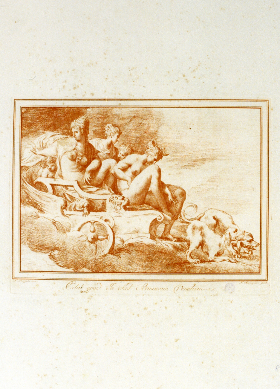 carro della Luna (stampa a colori) di Rosaspina Francesco (ultimo quarto sec. XVIII)