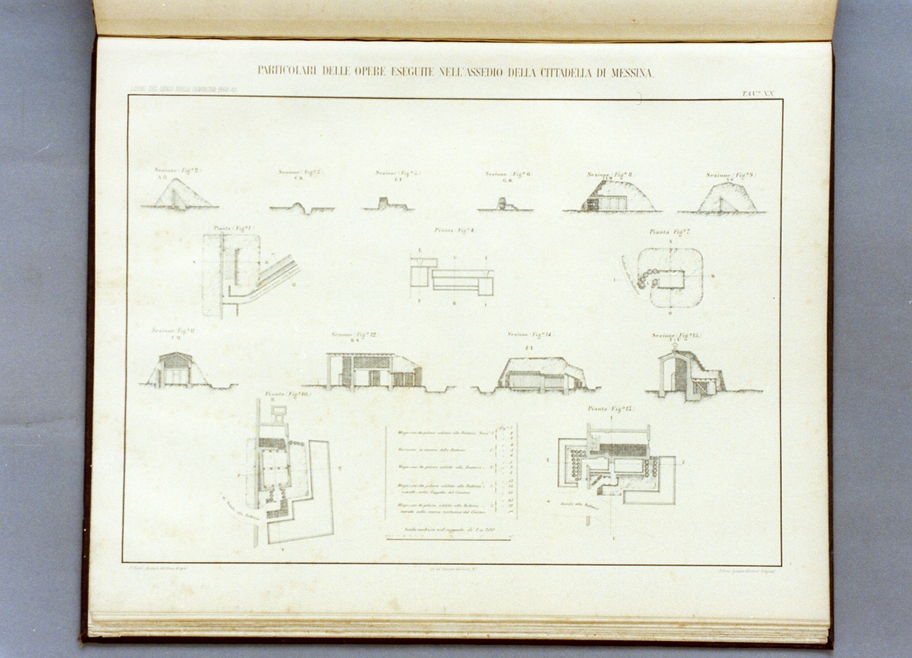 piante e sezioni di Messina (stampa) di Cucchi Enzo (sec. XIX)