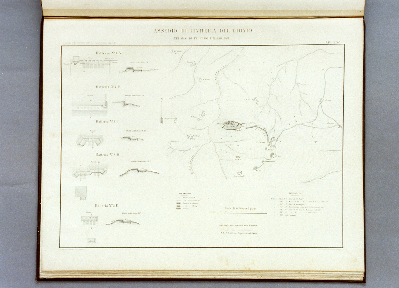 pianta di Civitella del Tronto (stampa) di Cucchi Enzo (sec. XIX)