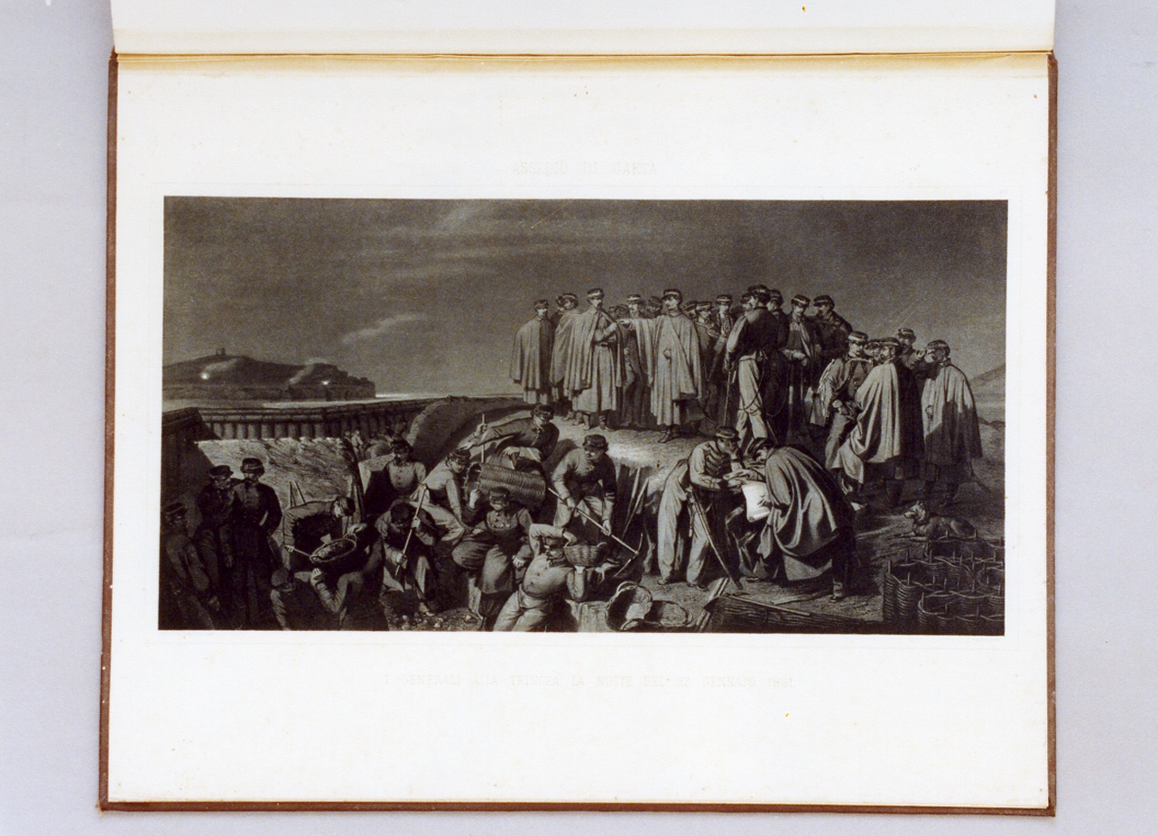 assedio di Gaeta (stampa a colori) di Bucco Luigi (sec. XIX)