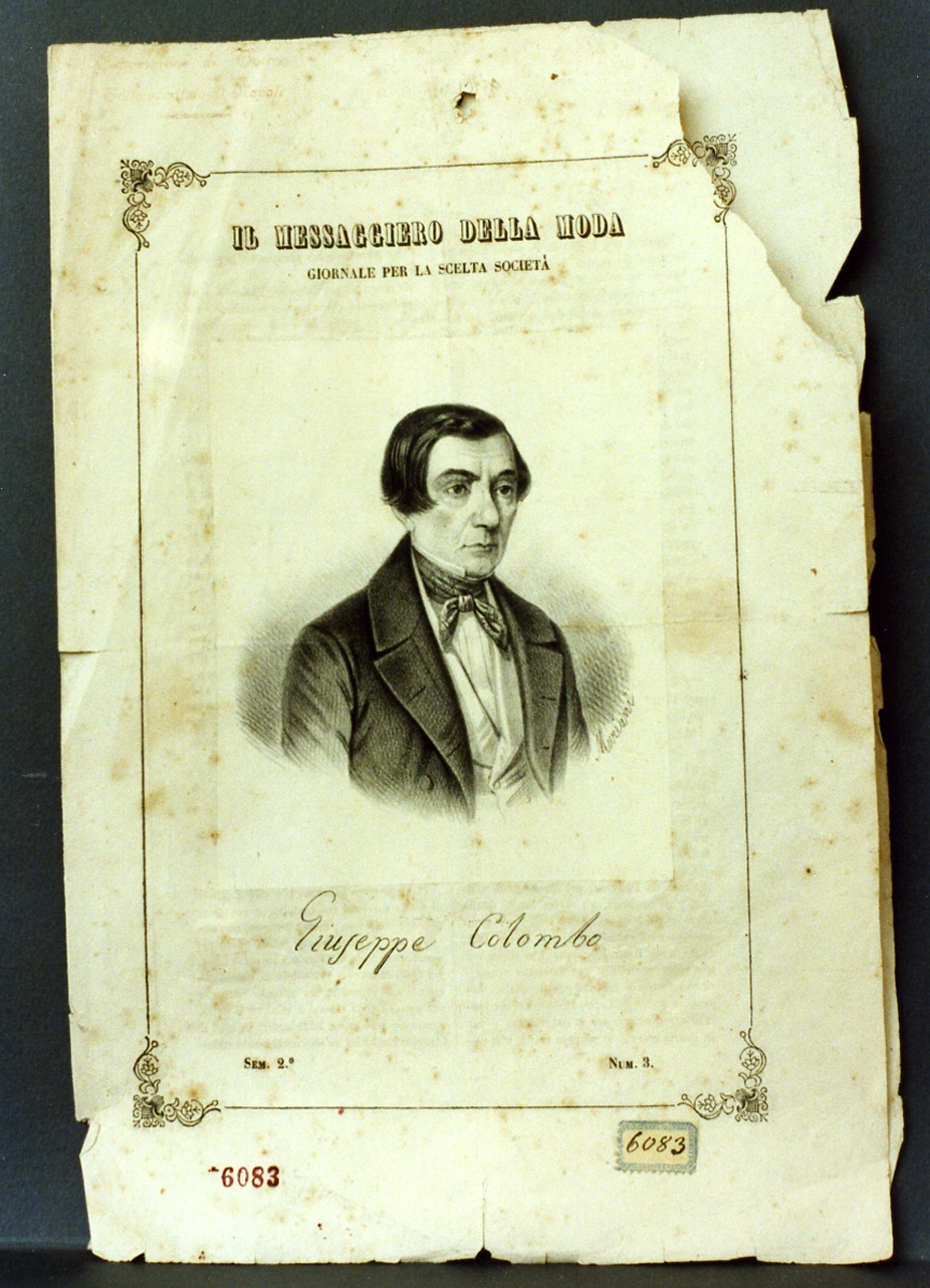 ritratto d'uomo (stampa) di Mariani Gregorio (ultimo quarto sec. XIX)