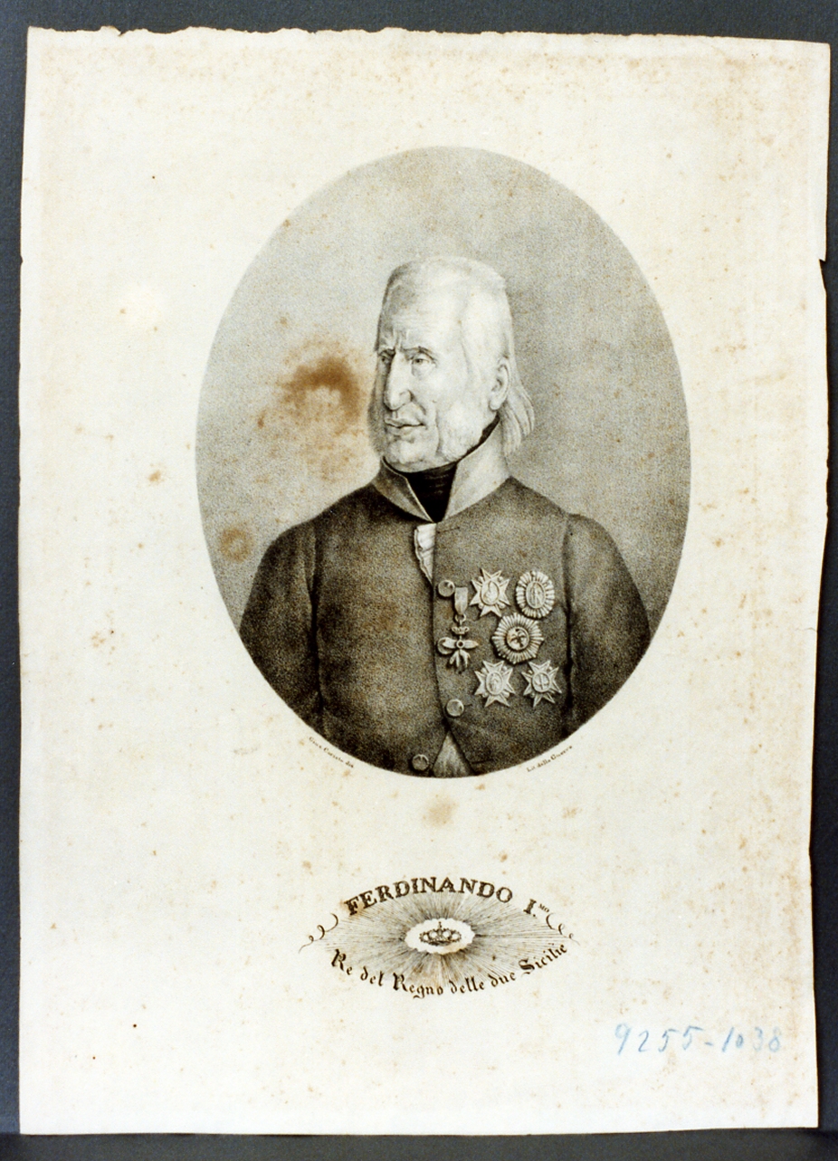 ritratto d'uomo (stampa) di Caristo Giuseppe (sec. XIX)