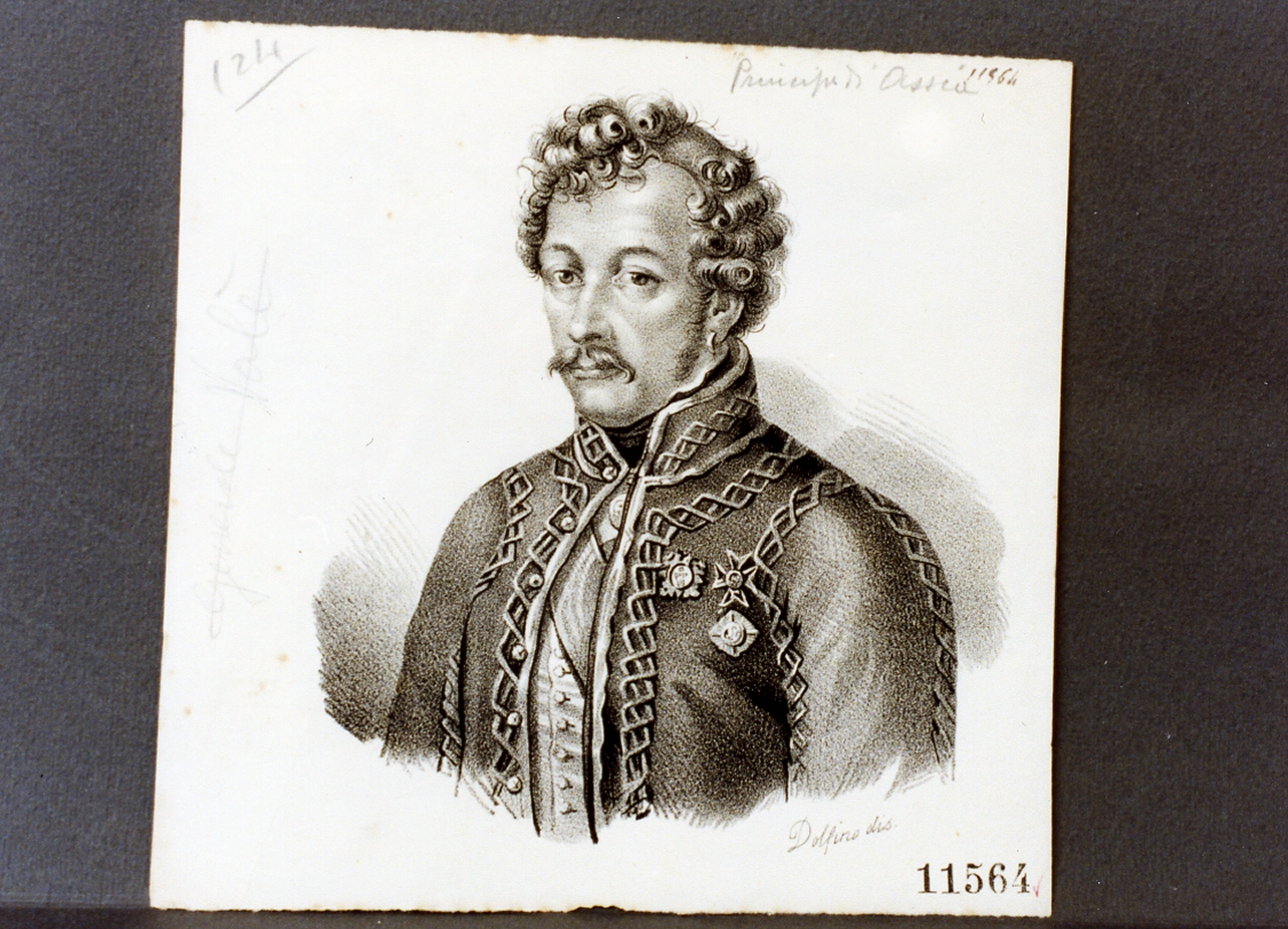 ritratto d'uomo (stampa tagliata) - ambito italiano (primo quarto sec. XIX)