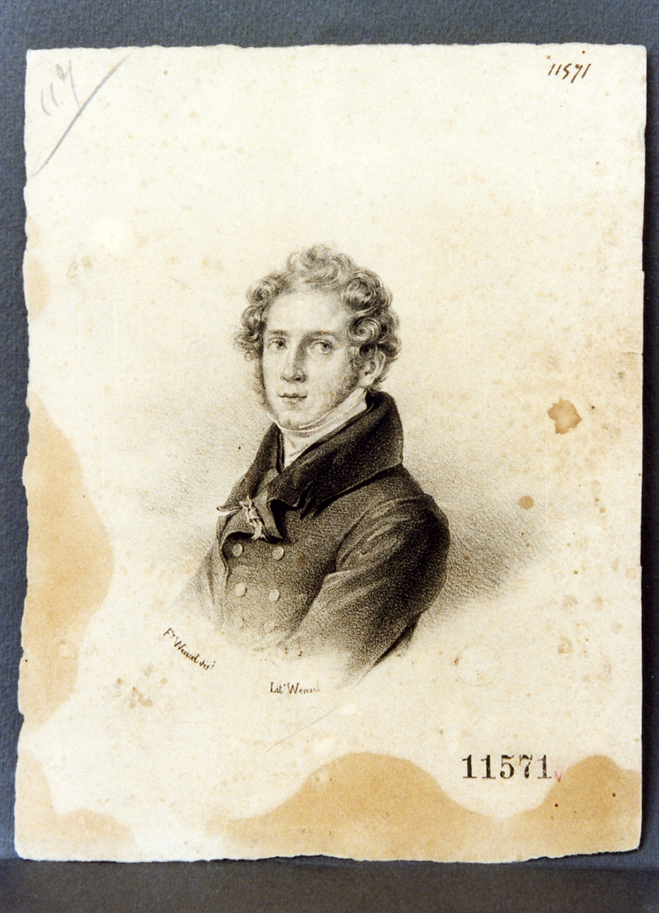 ritratto d'uomo (stampa) di Wenzel Francesco (prima metà sec. XIX)