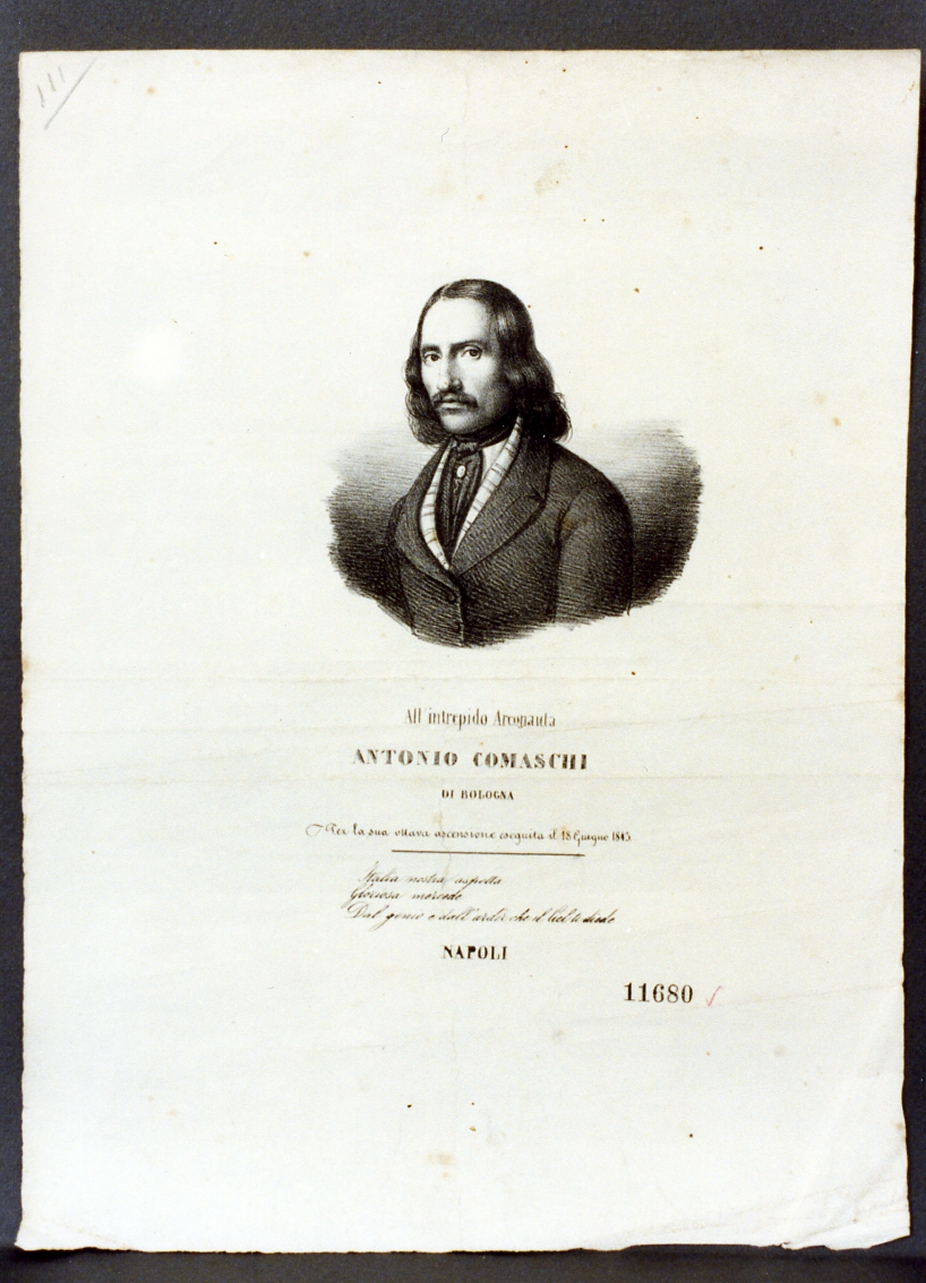 ritratto d'uomo (stampa) - ambito napoletano (sec. XIX)