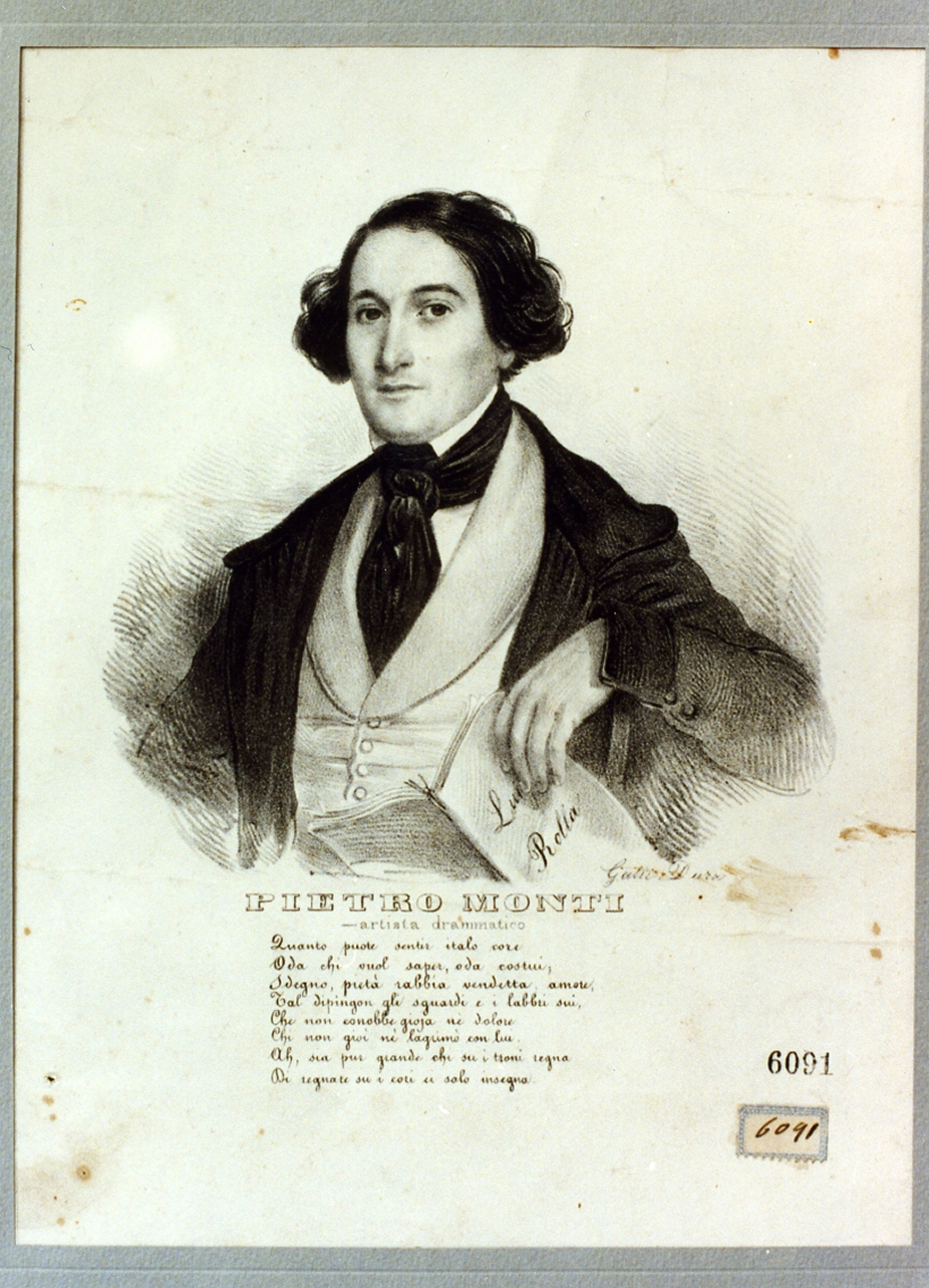 ritratto d'uomo (stampa) di Dura Gaetano, Gatti Giovanni Battista (sec. XIX)