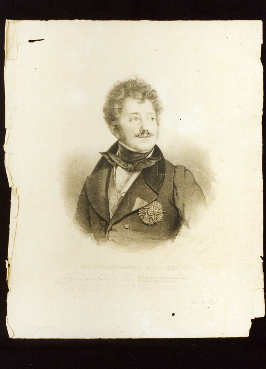 ritratto d'uomo (stampa) di Carrière Eugène (secondo quarto sec. XIX)