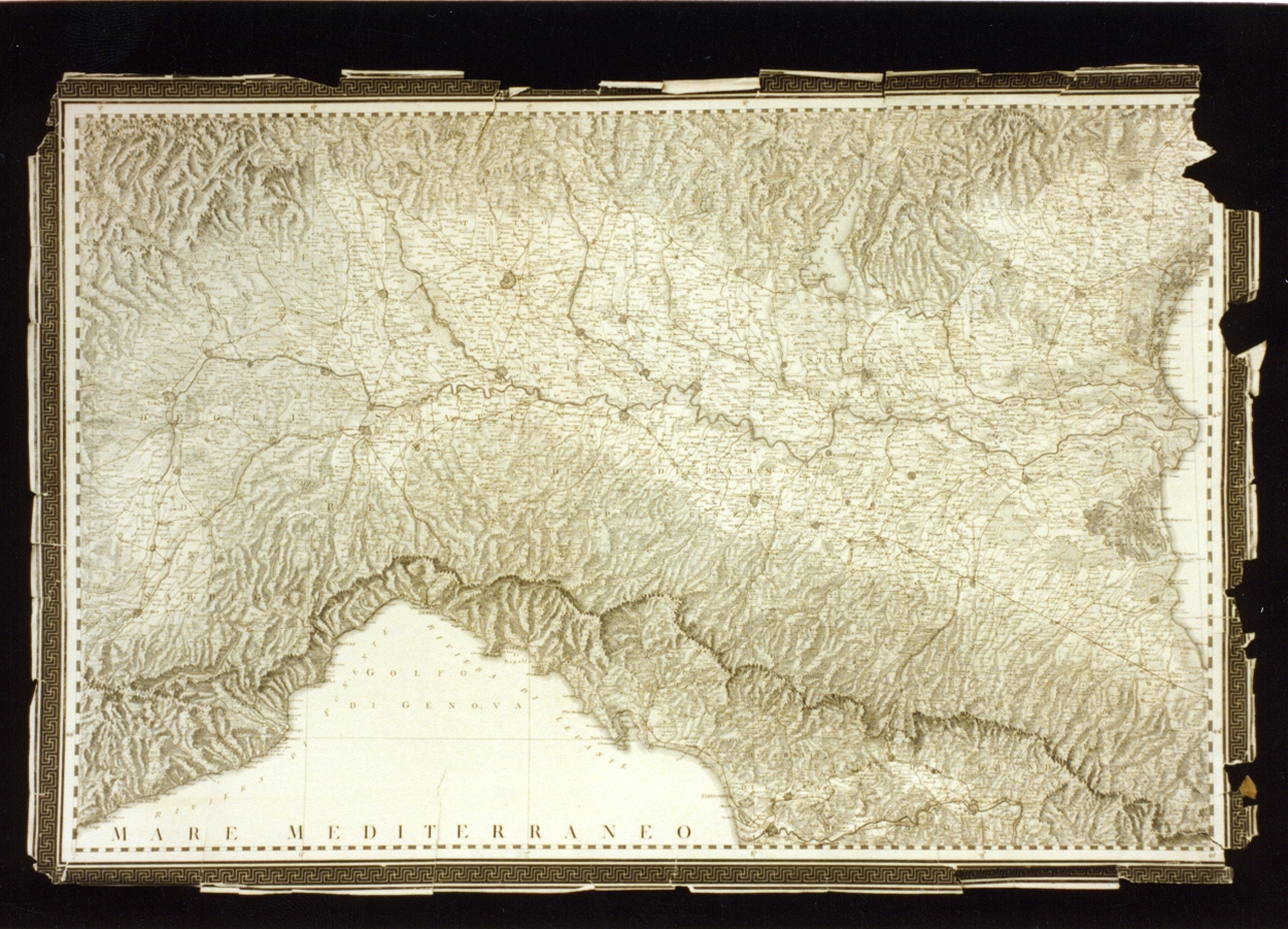 carta geografica dell'italia settentrionale: nord-ovest (stampa) di Guerra Giuseppe, Zanoni Antonio (sec. XIX)