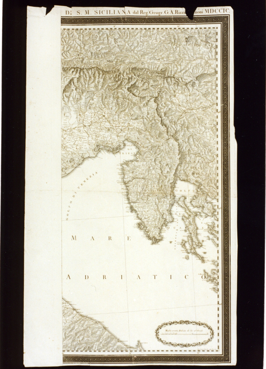 carta geografica dell'italia settentrionale: nord-est (stampa) di Guerra Giuseppe, Zannoni Giuseppe (sec. XIX)