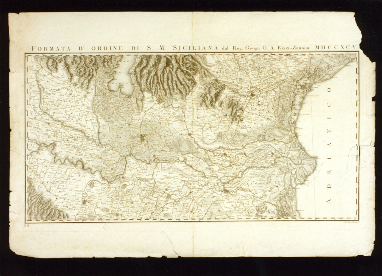 carta geografica della Lombardia e dintorni: est (stampa) di Rizzi Zannoni Giovanni (sec. XVIII)