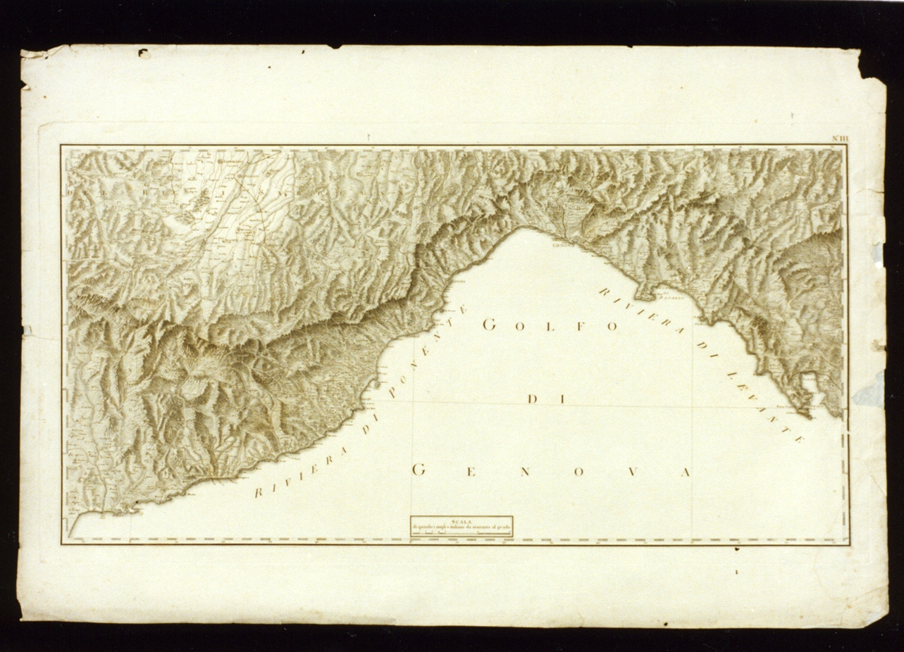 carta geografica della Lombardia e dintorni: ovest (stampa) di Rizzi Zannoni Giovanni (sec. XVIII)