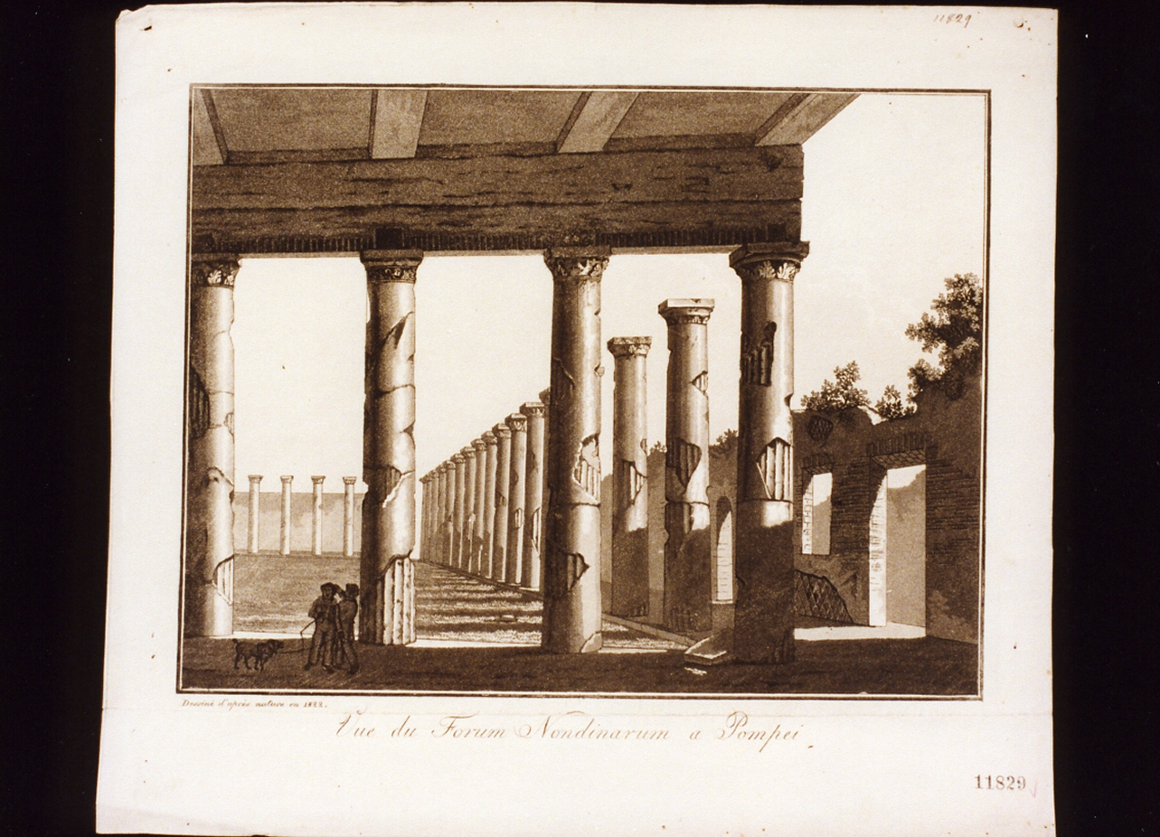 veduta del foro Nondinarum (stampa) - ambito napoletano (sec. XIX)