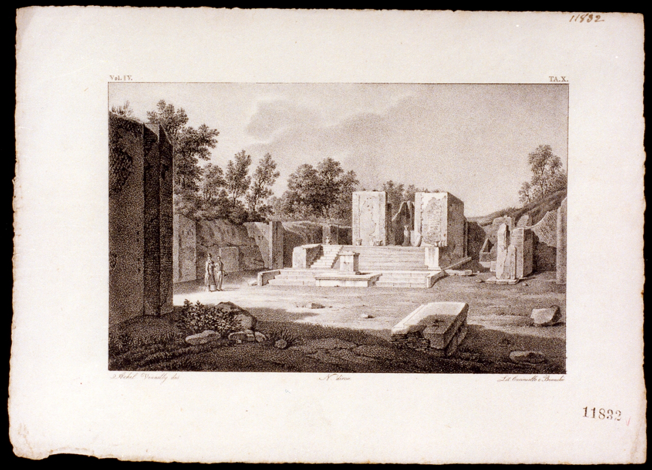 veduta di un tempio (stampa) di Neher Michael, Vianelli Achille (sec. XIX)