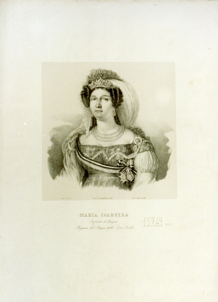 ritratto di donna (stampa) di Gatti Federico, De Falco Carlo (sec. XIX)