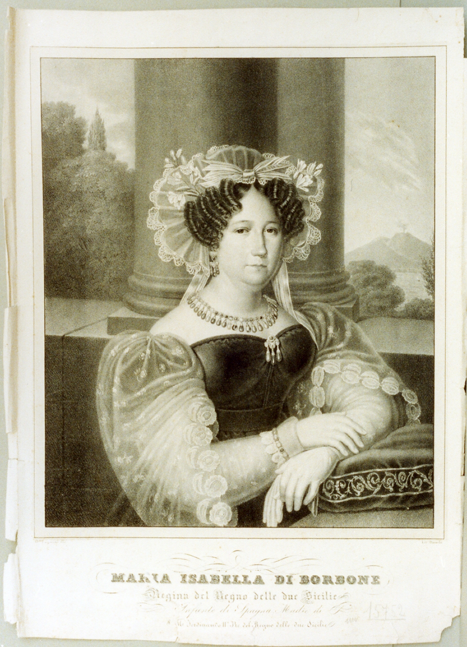 ritratto di donna (stampa) di Bianchi Lorenzo (sec. XIX)