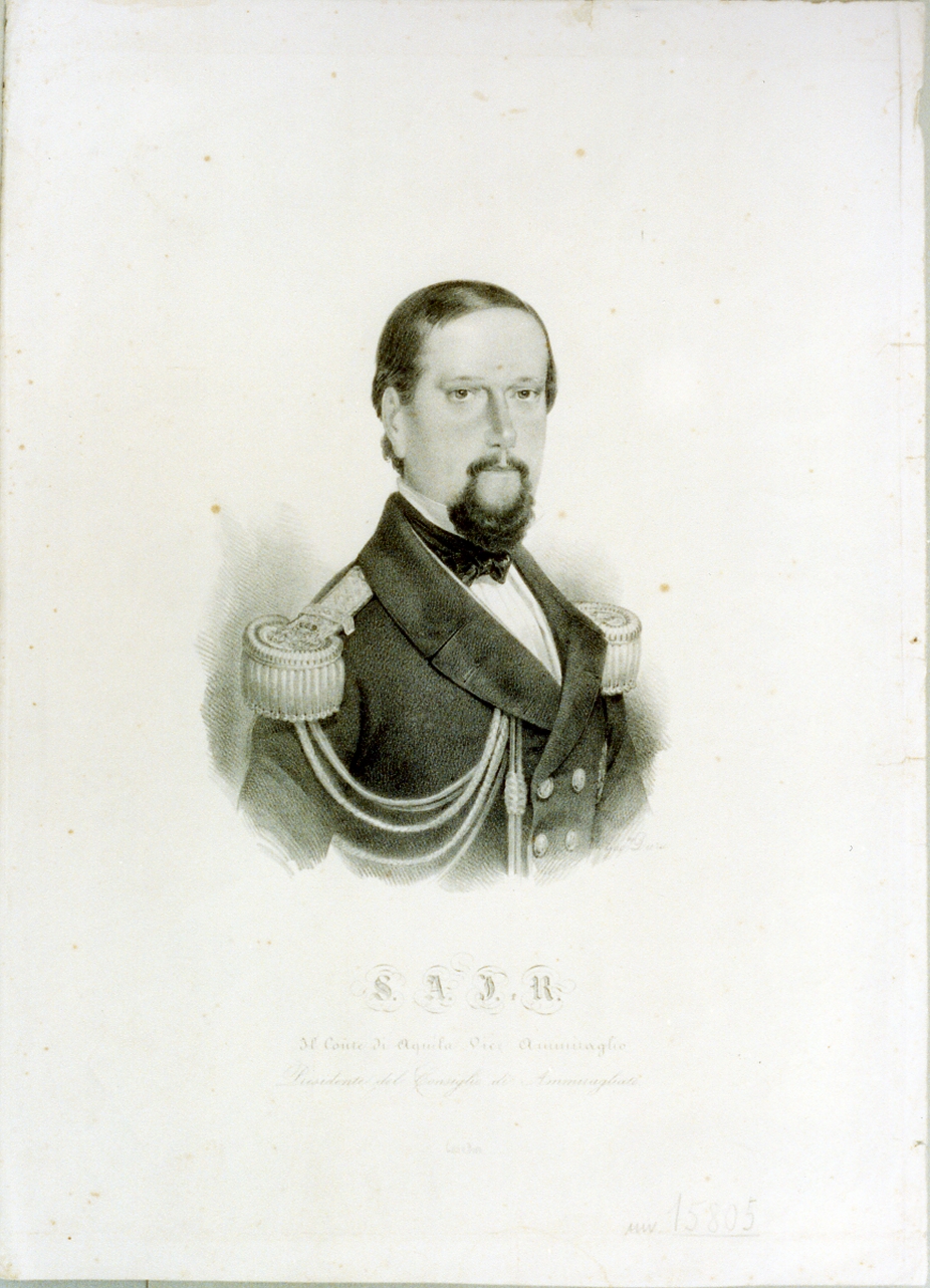 ritratto d'uomo (stampa) di Dura Gaetano (prima metà sec. XIX)