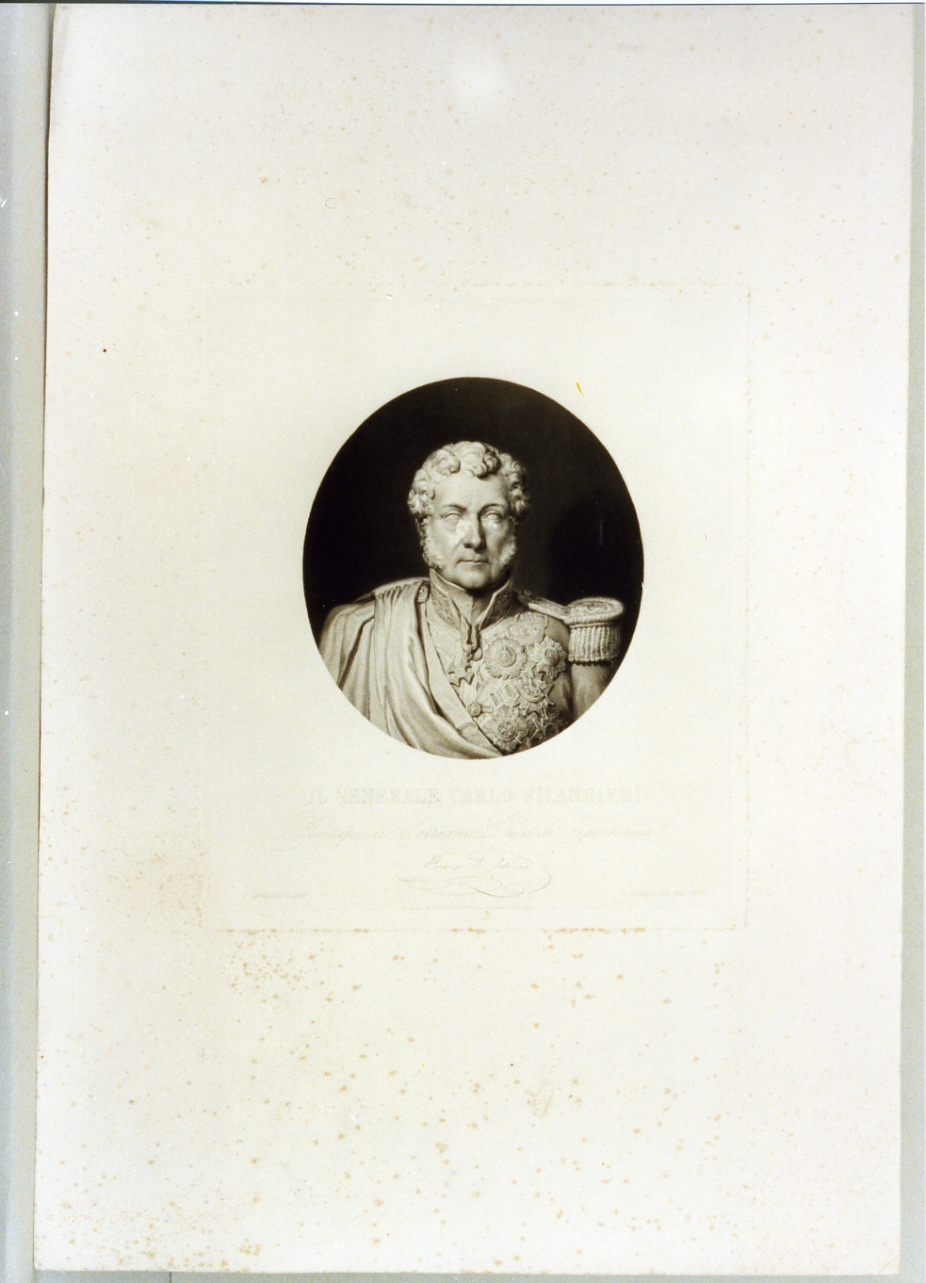 ritratto d'uomo (stampa) di Juvara Tommaso Aloisio, Angelini Tito (sec. XIX)