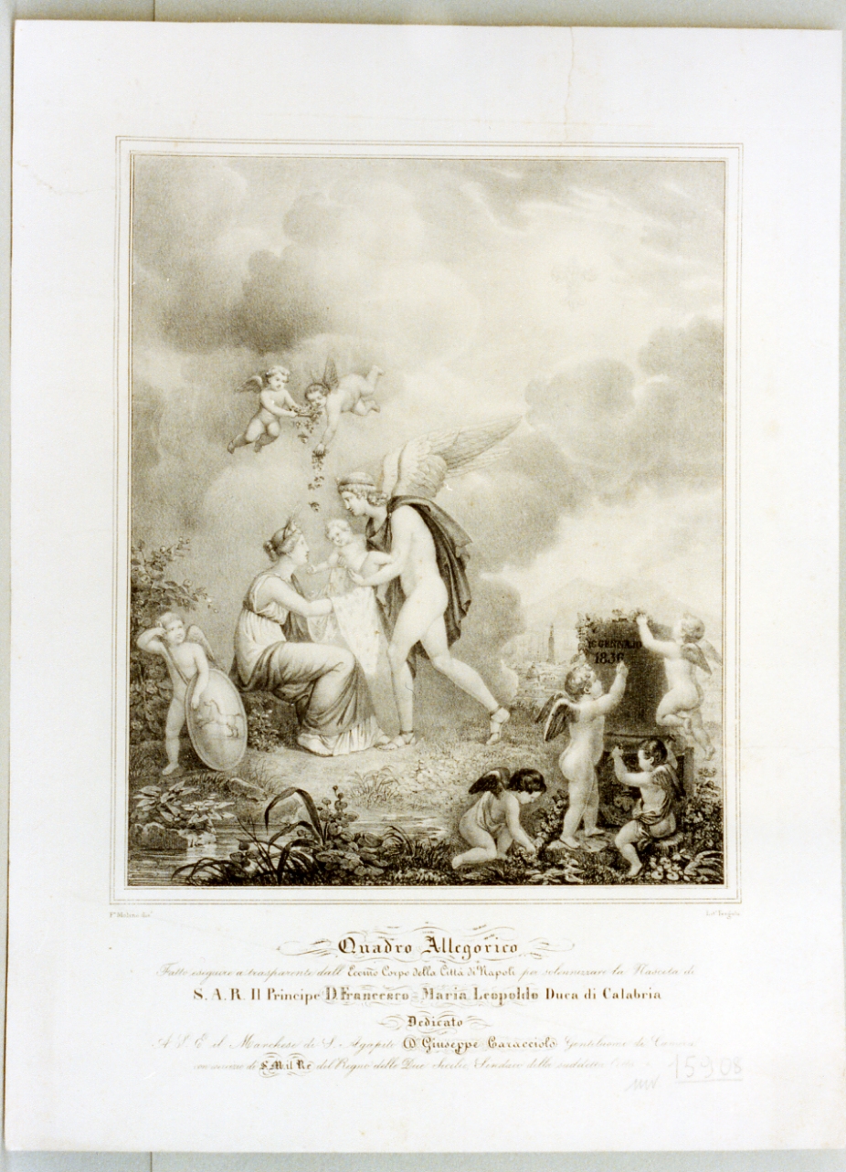 scena allegorica (stampa) di Molino Filippo (sec. XIX)
