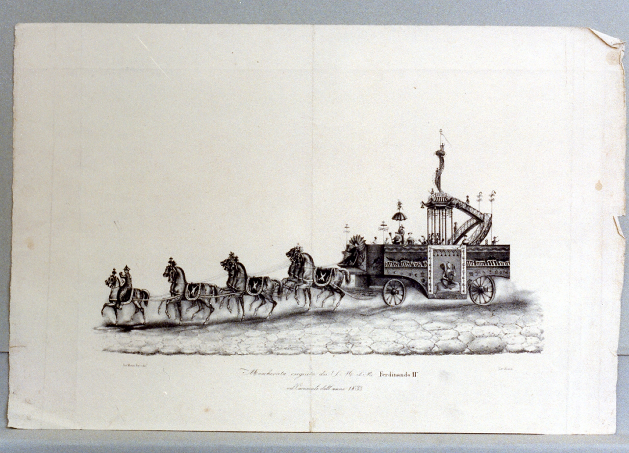 mascherata per il carnevale del 1833 (stampa) di Zezon Antonio (sec. XIX)