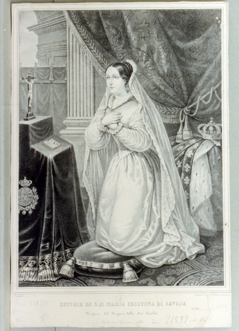 ritratto di donna (stampa) di Mariani Giovanni Battista (sec. XIX)