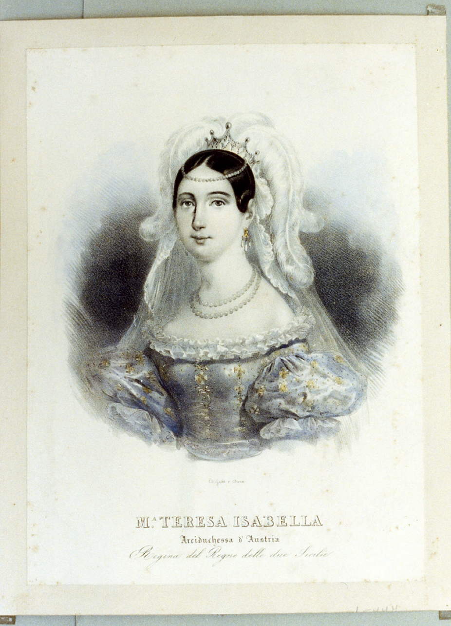 ritratto di donna (stampa a colori) - ambito italiano (sec. XIX)
