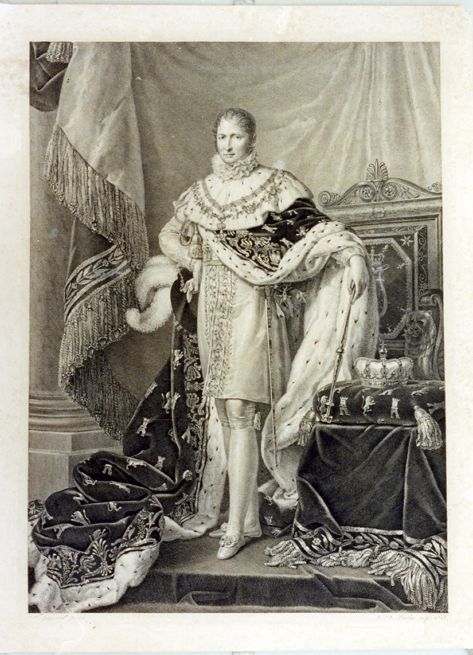 ritratto d'uomo (stampa) di Pradier Charles Simon, Gerard François (sec. XIX)
