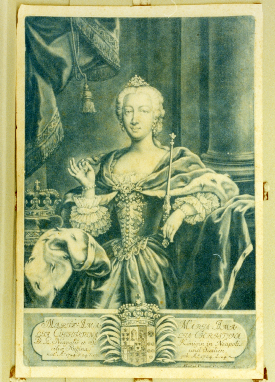 ritratto di donna (stampa) di Haid Johann Jakob (sec. XVIII)