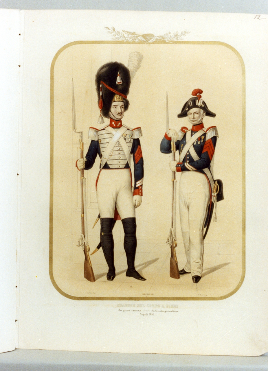 figure maschili (stampa a colori) di Zezon Antonio, Ruo Gennaro (sec. XIX)