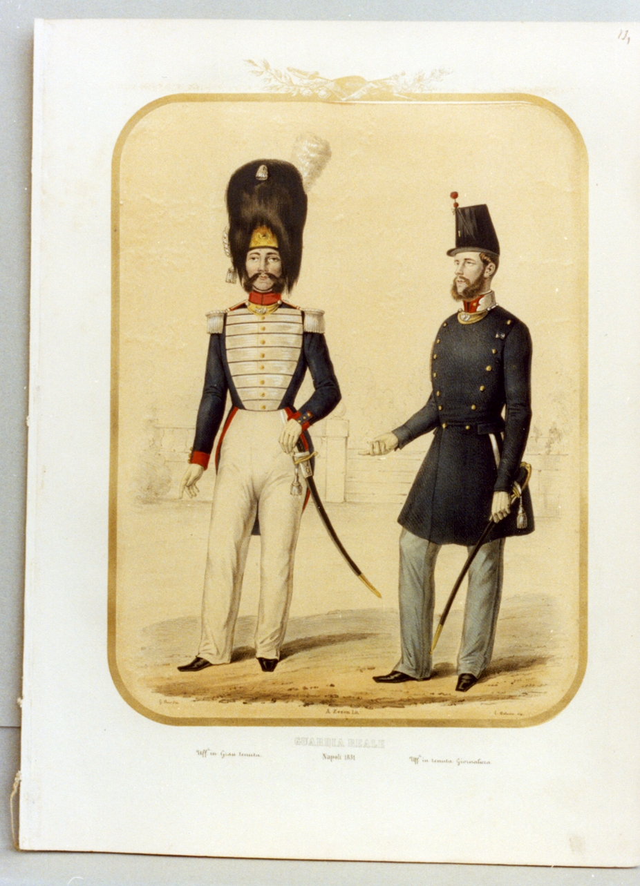 figure maschili (stampa a colori) di Zezon Antonio, Ruo Gennaro (sec. XIX)