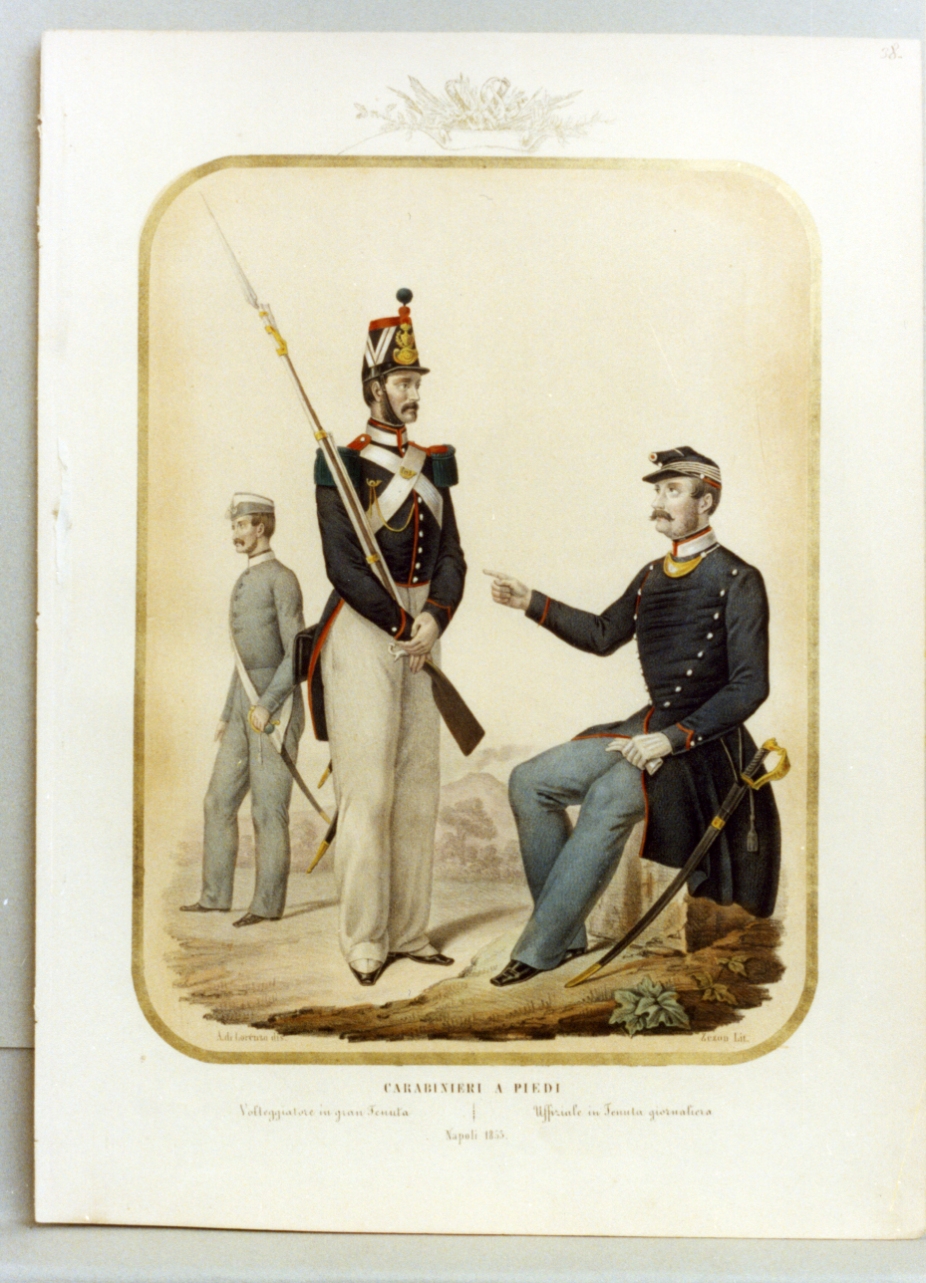 figure maschili (stampa a colori) di Zezon Antonio (sec. XIX)