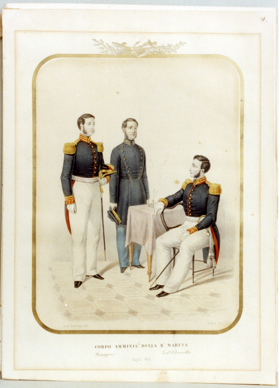 figure maschili (stampa a colori) di Zezon Antonio (sec. XIX)