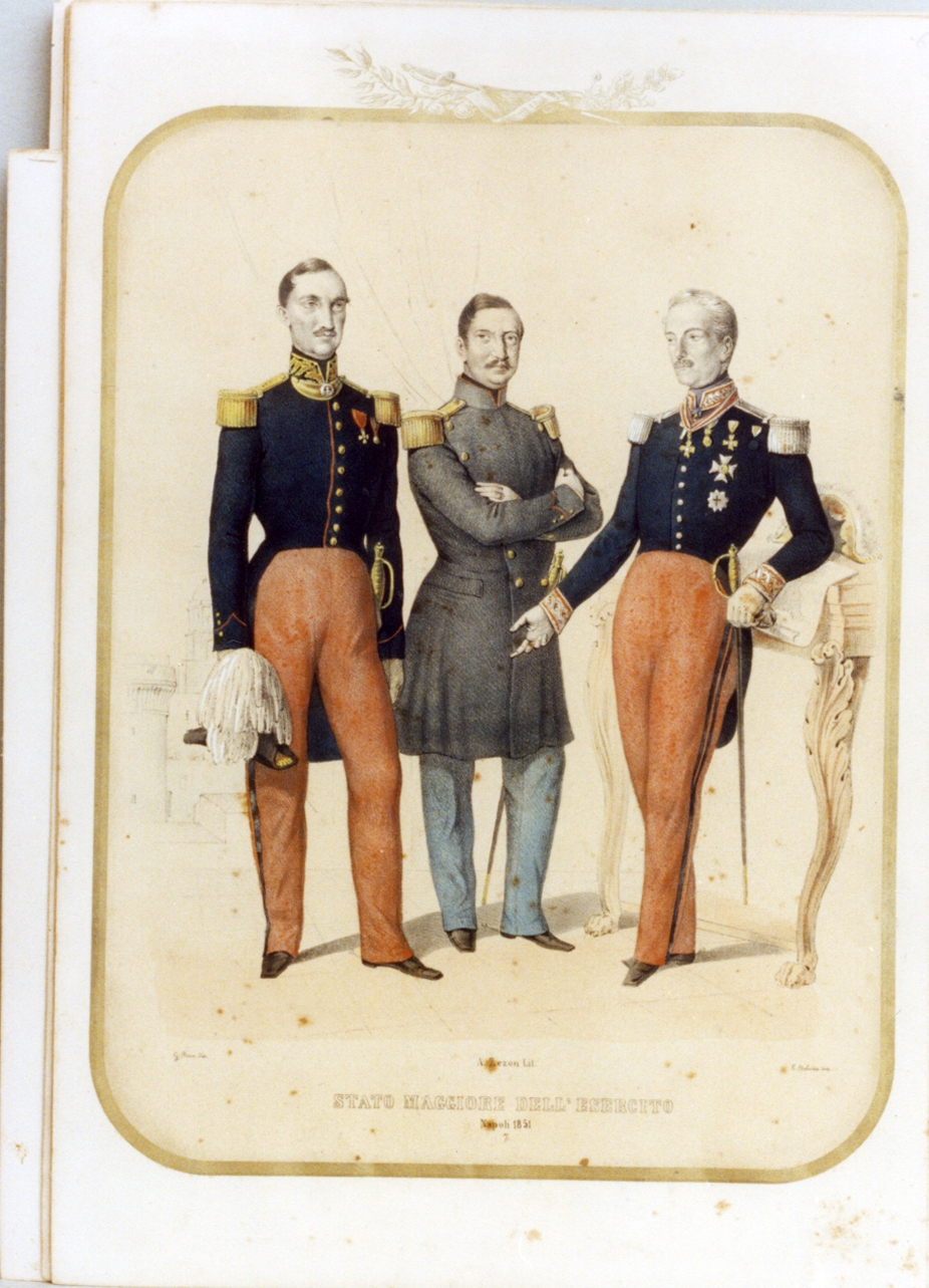 figure maschili (stampa a colori) di Zezon Antonio, Ruo Gennaro (sec. XIX)