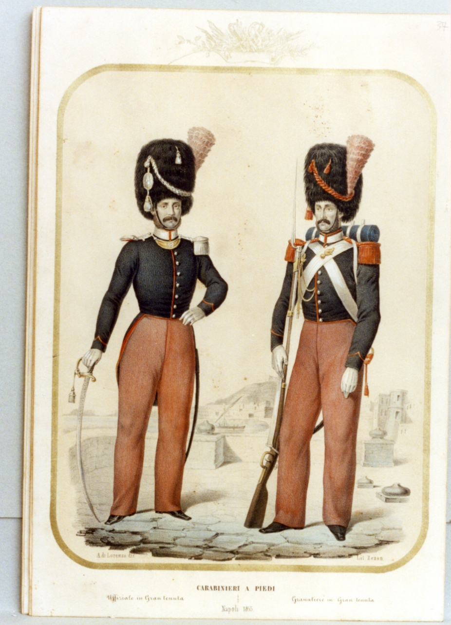 figure maschili (stampa a colori) di Zezon Antonio (sec. XIX)