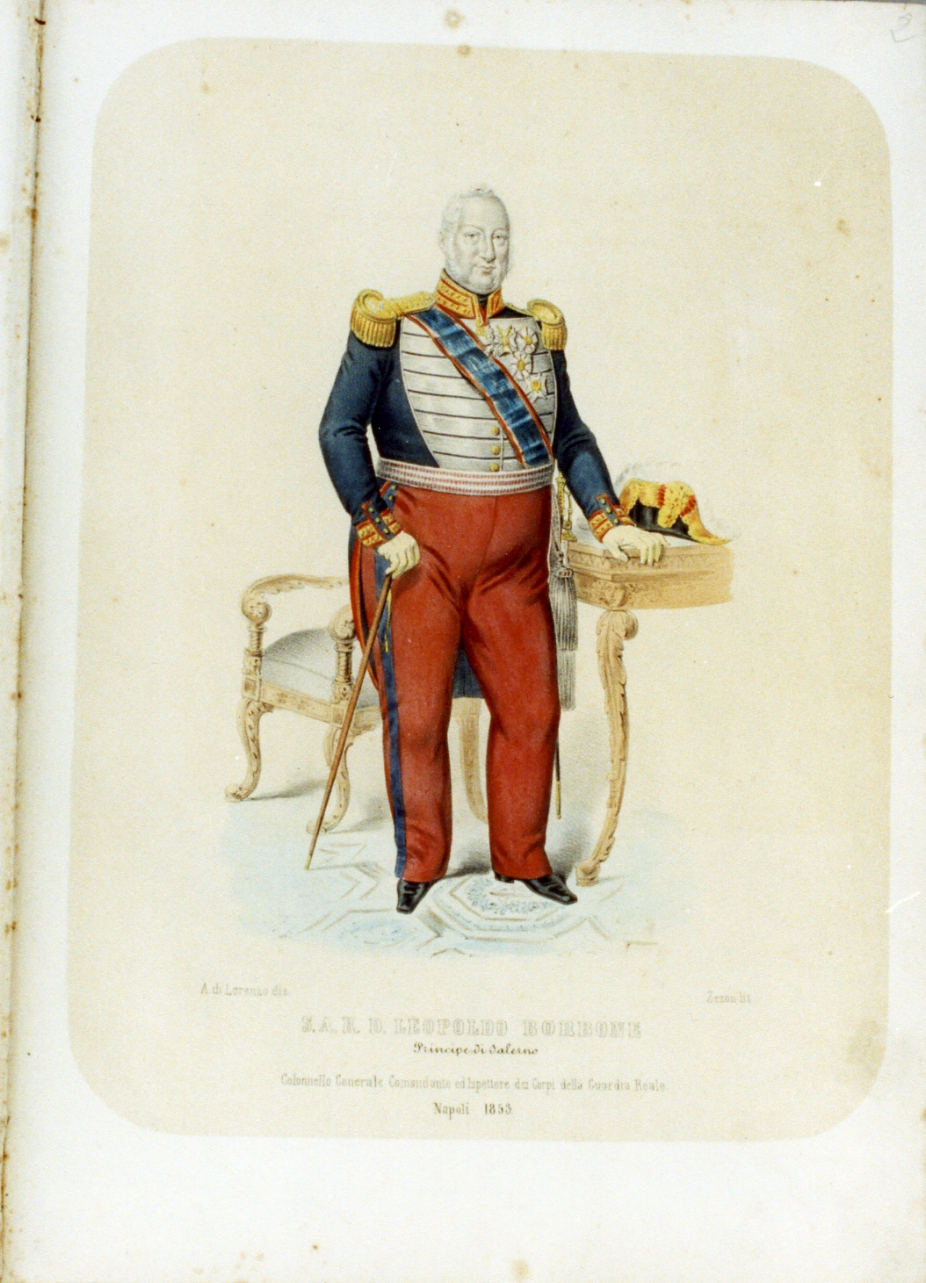 ritratto d'uomo (stampa a colori) di Zezon Antonio (sec. XIX)