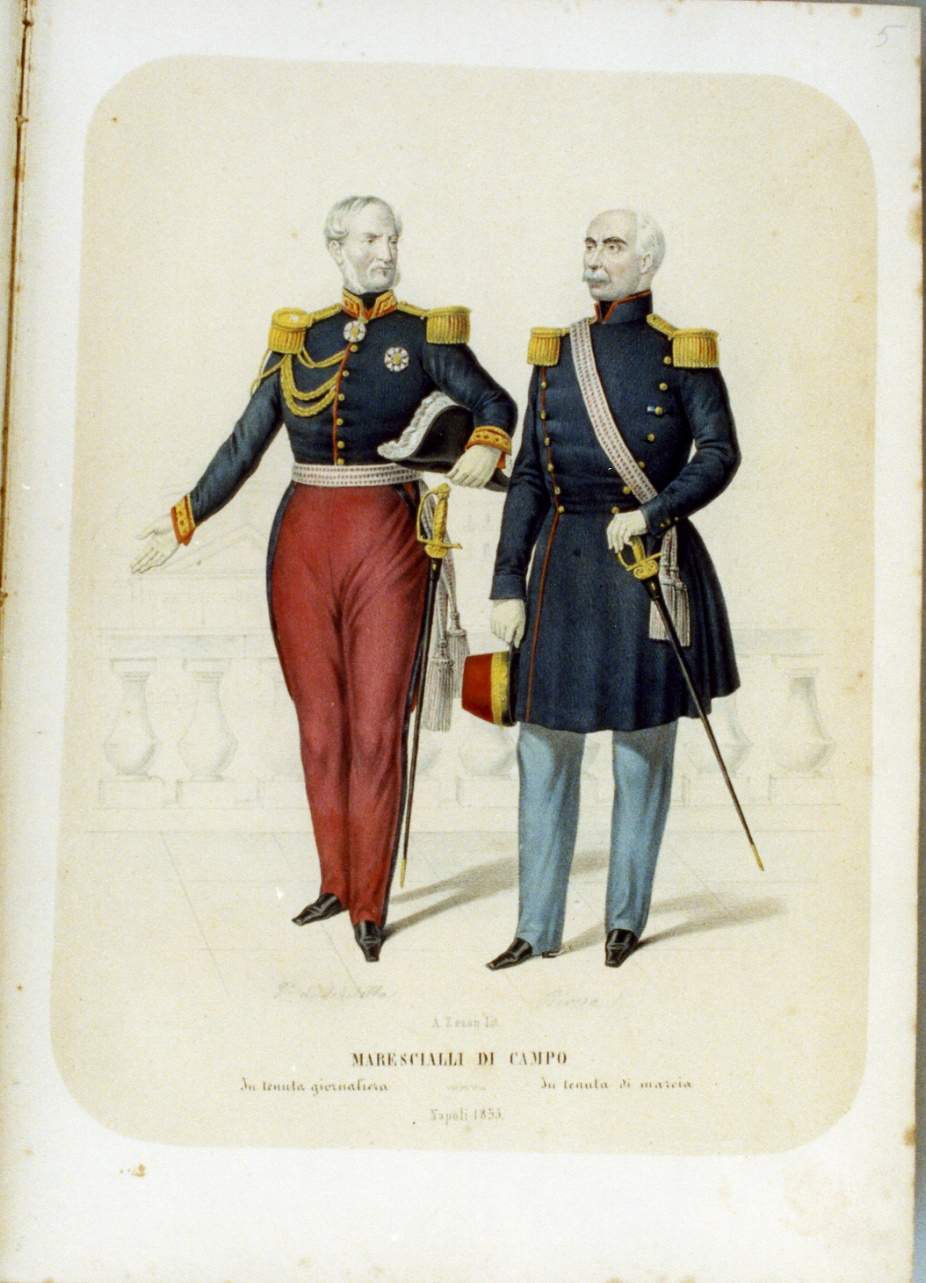 figure maschili (stampa a colori) di Zezon Antonio (sec. XIX)