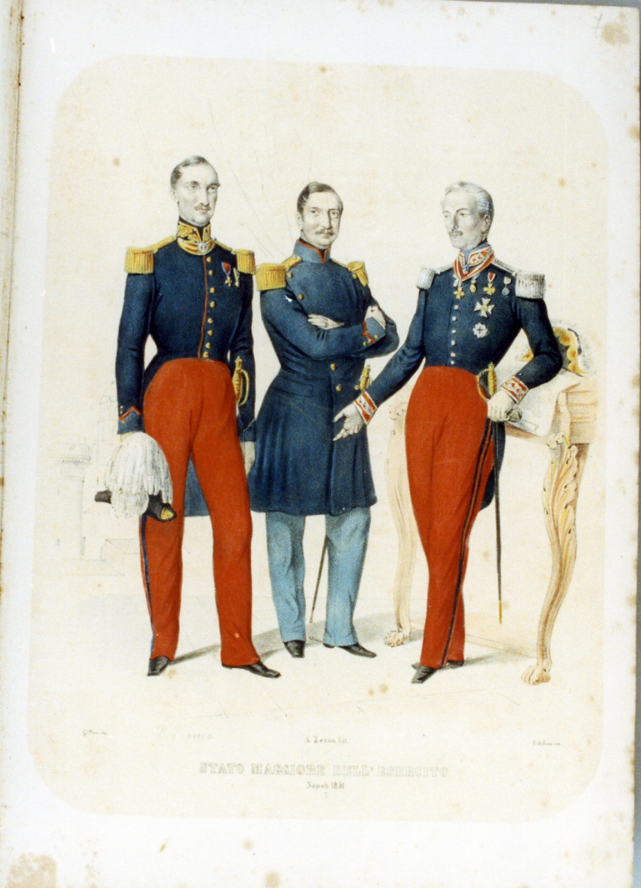 figure maschili (stampa a colori) di Zezon Antonio, Ruo Gennaro (sec. XIX)