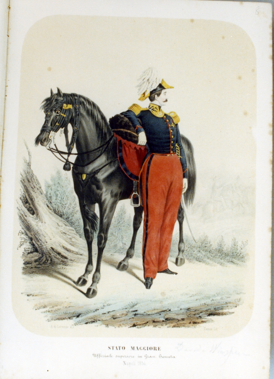 figura maschile (stampa a colori) di Zezon Antonio (sec. XIX)