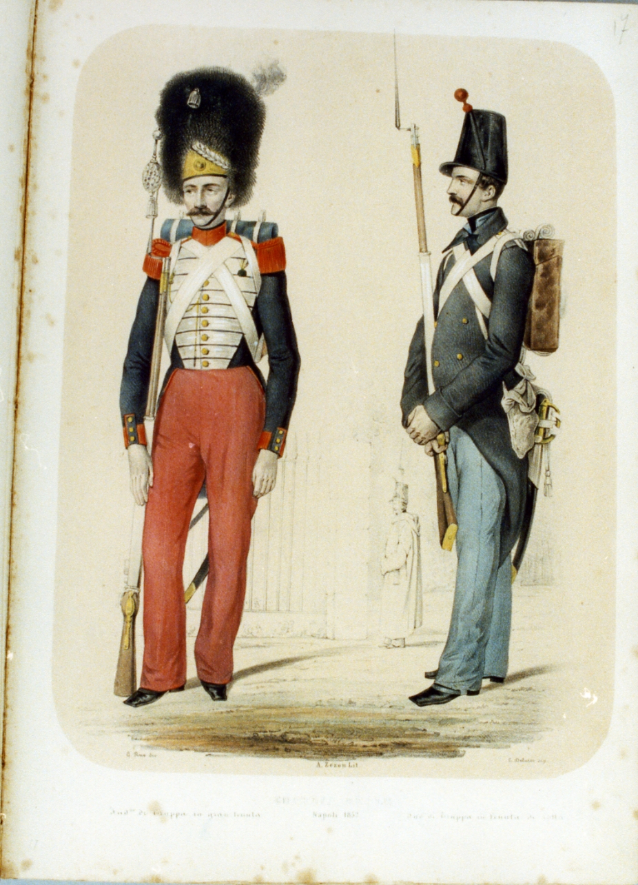 figure maschili (stampa a colori) di Ruo Gennaro, Zezon Antonio (sec. XIX)