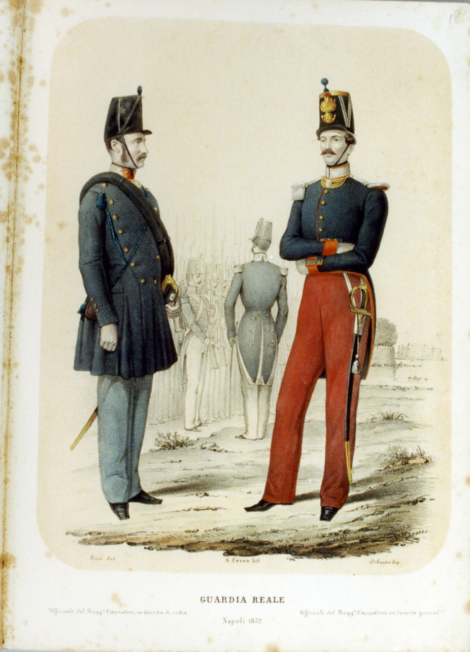 figure maschili (stampa a colori) di Ruo Gennaro, Zezon Antonio (sec. XIX)