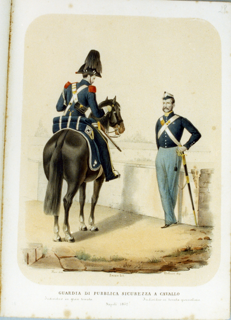 figure maschili (stampa a colori) di Zezon Antonio, Ruo Gennaro (sec. XIX)